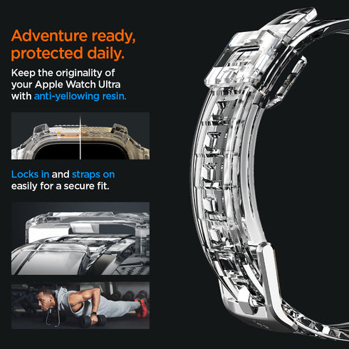 Spigen Apple Watch Ultra 3/2/1 (49mm) Capa + Pulseira – Rugged Armor Pro